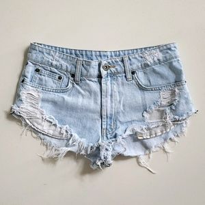Carman distressed denim short, 26